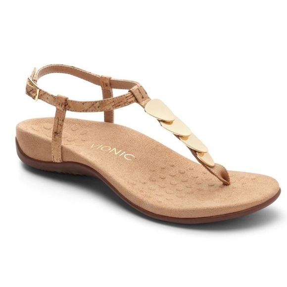 Vionic Women’s Miami Cork T-Strap Sandals | Size 9 - Picture 1 of 9